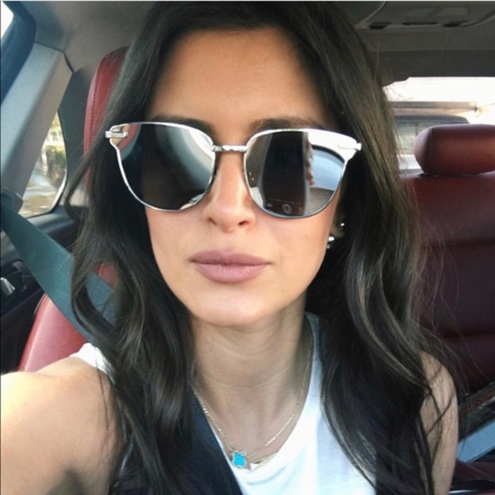 Le Specs “Pharaoh” Silver Metal Sunglasses
